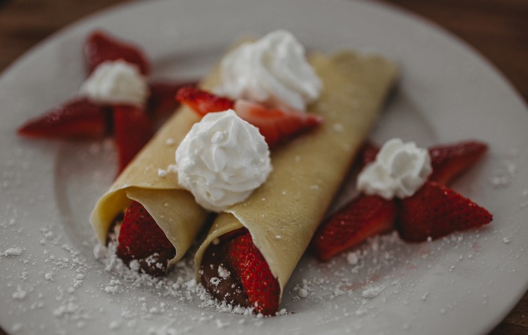 Crepes Recipe - Strawberry and Nutella Crepes with Whipped Cream